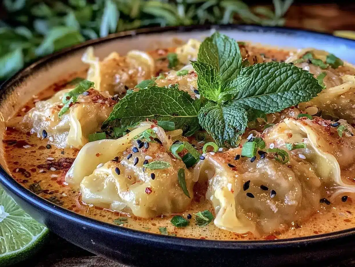 Thai Red Curry Dumpling Soup preparation steps
