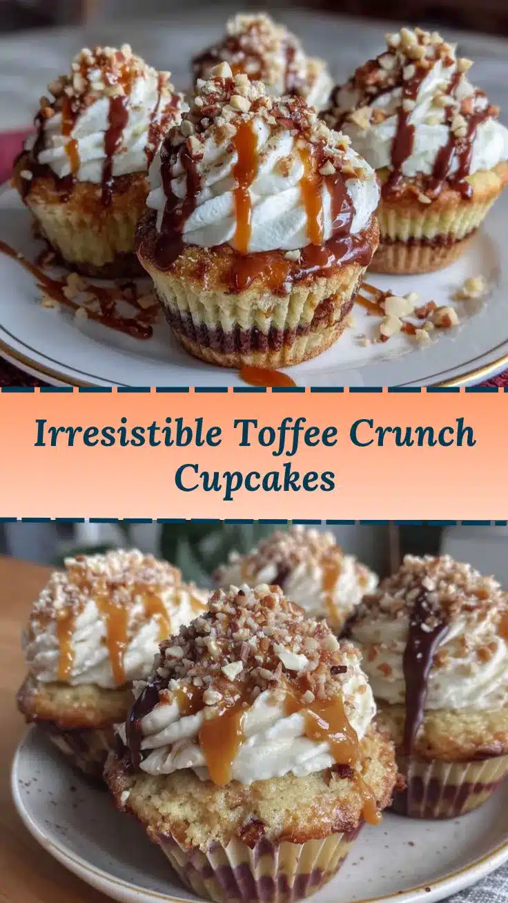 toffee crunch cupcakes recipe