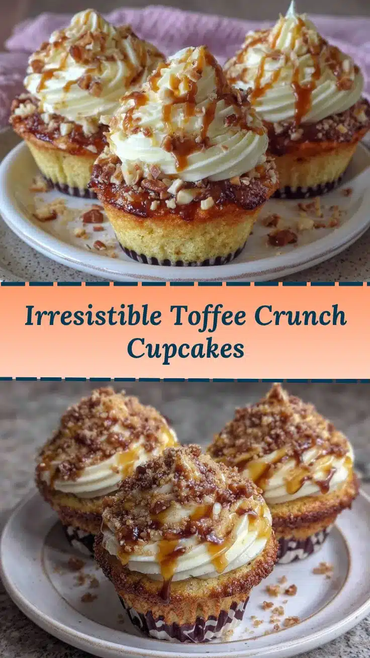 toffee crunch cupcakes recipe