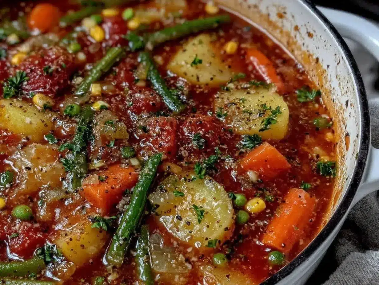 vegetable soup recipe preparation steps