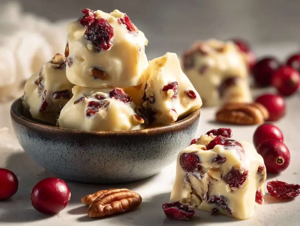 White Chocolate Cranberry Pecan Clusters - featured image