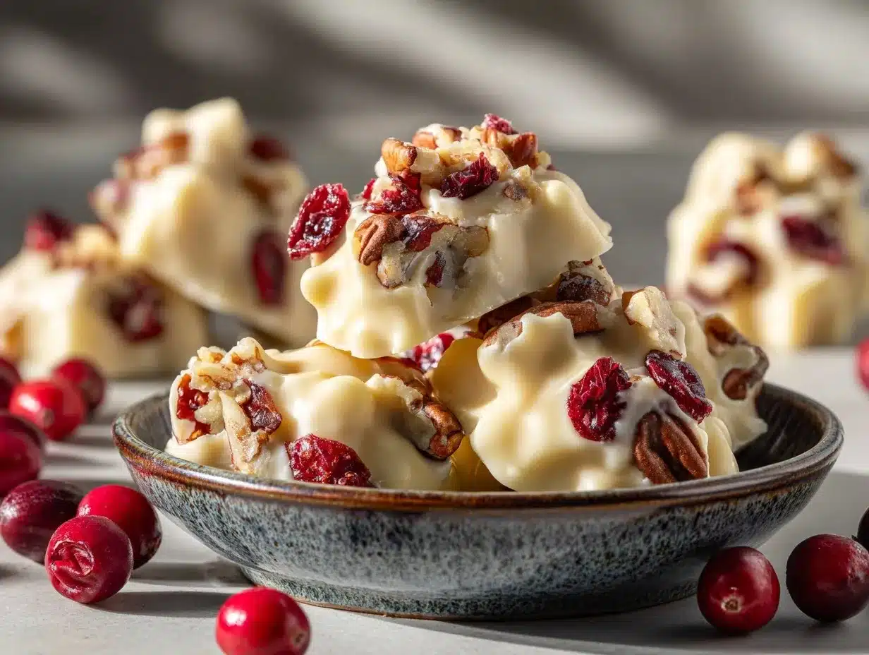 White Chocolate Cranberry Pecan Clusters preparation steps
