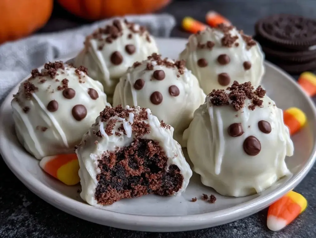 White Chocolate Ghost Oreo Truffles - featured image