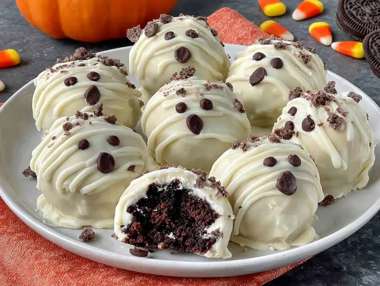 White Chocolate Ghost Oreo Truffles preparation steps