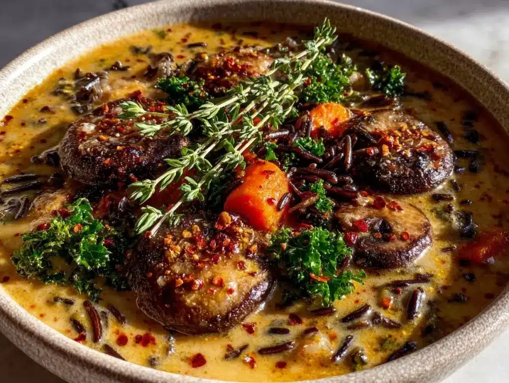 wild rice mushroom soup - featured image