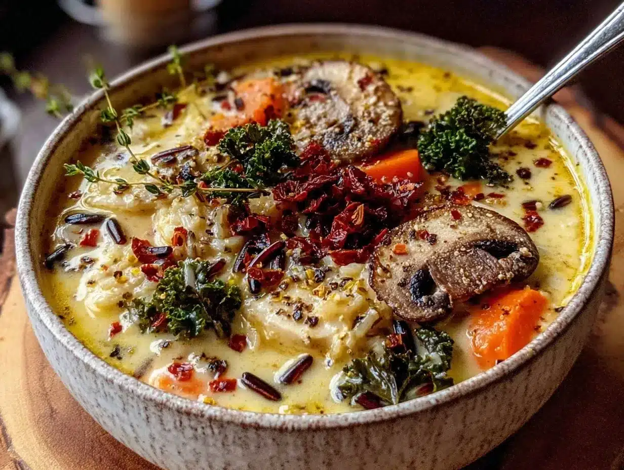 wild rice mushroom soup preparation steps