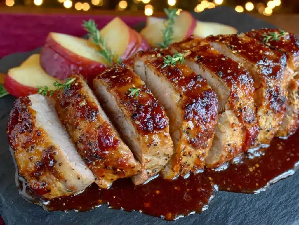 apple butter pork tenderloin - featured image
