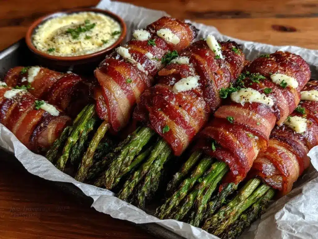 bacon-wrapped asparagus - featured image