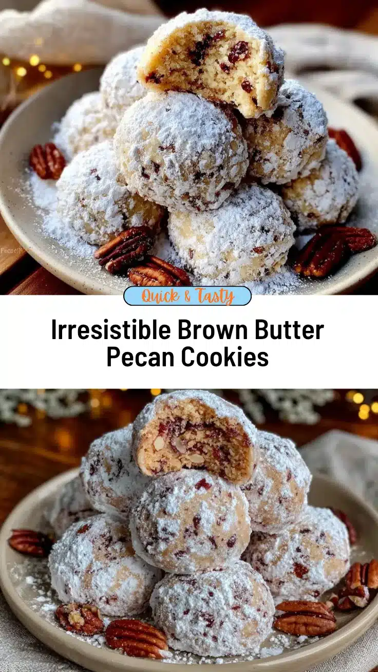 brown butter pecan snowball cookies recipe