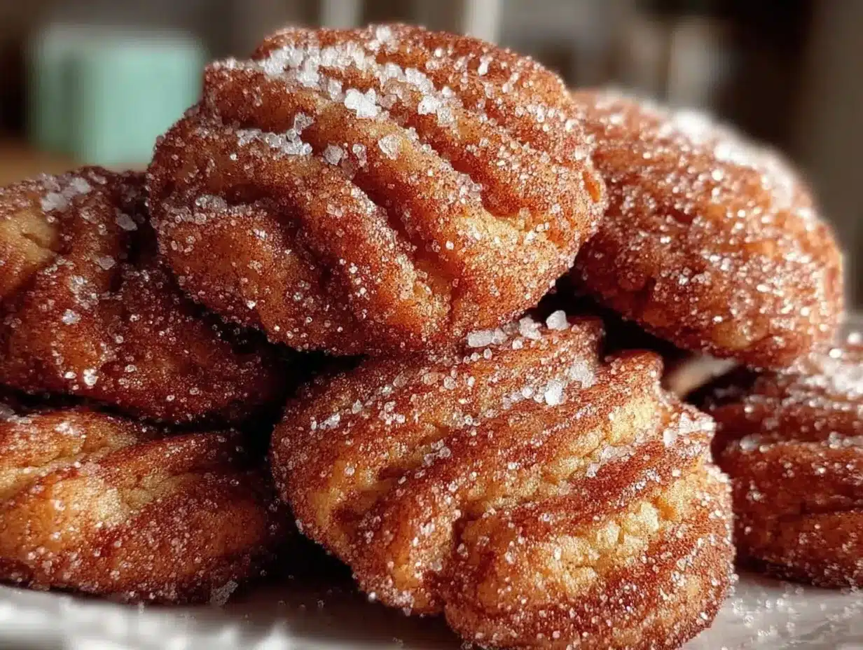 churro crinkle cookies preparation steps