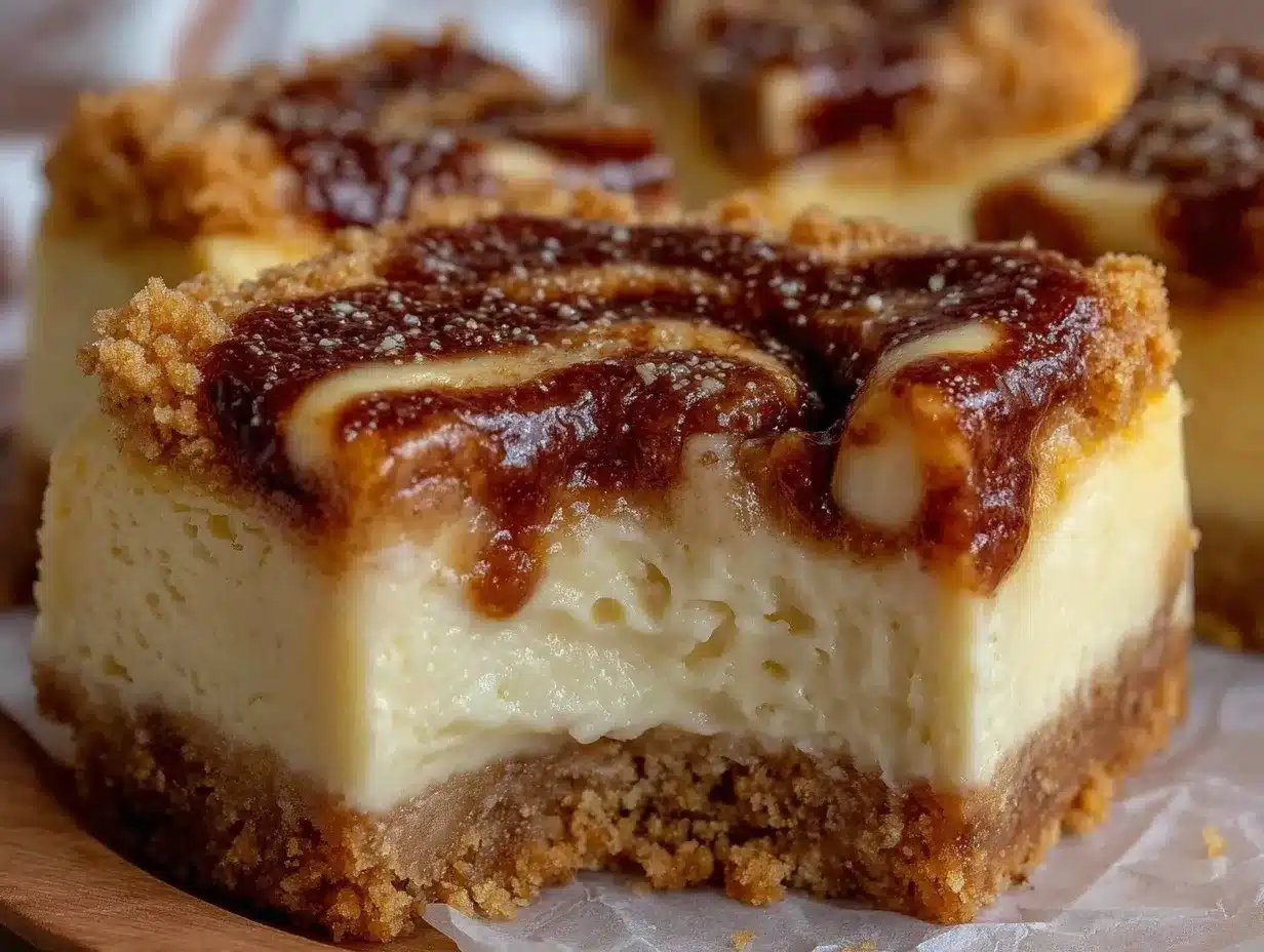cinnamon roll cheesecake bars preparation steps