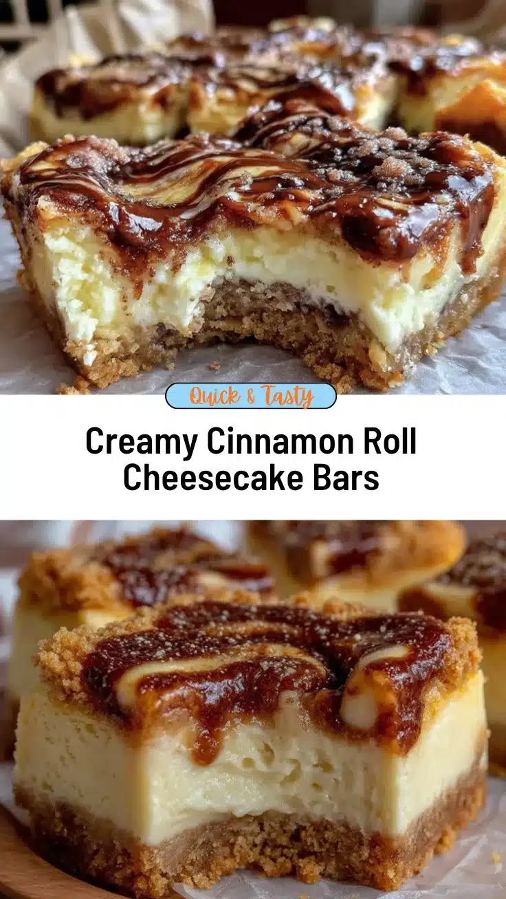 cinnamon roll cheesecake bars recipe