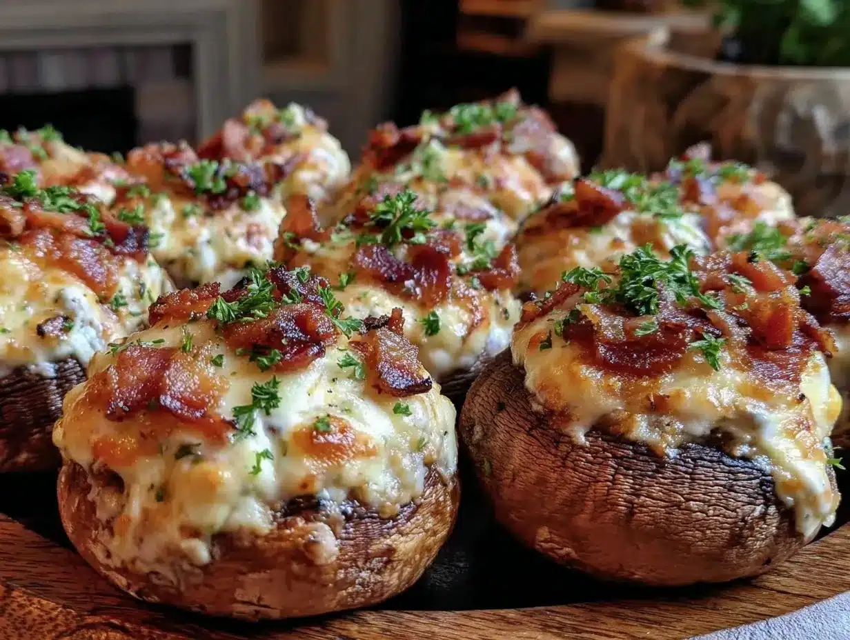 cream cheese stuffed mushrooms preparation steps