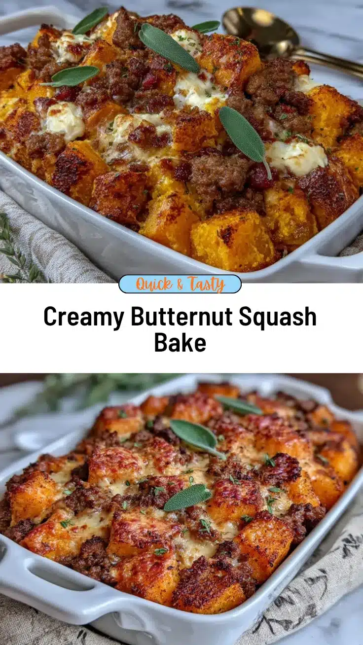 creamy butternut squash casserole recipe