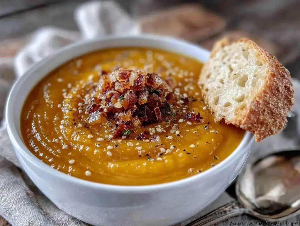 creamy butternut squash soup - featured image
