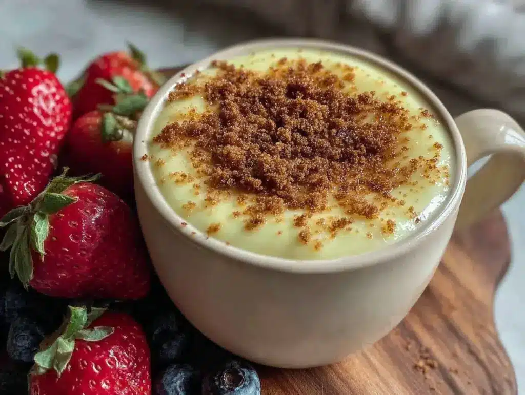 creamy cheesecake mug cake - featured image