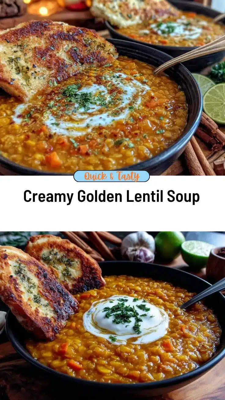 creamy golden lentil soup recipe