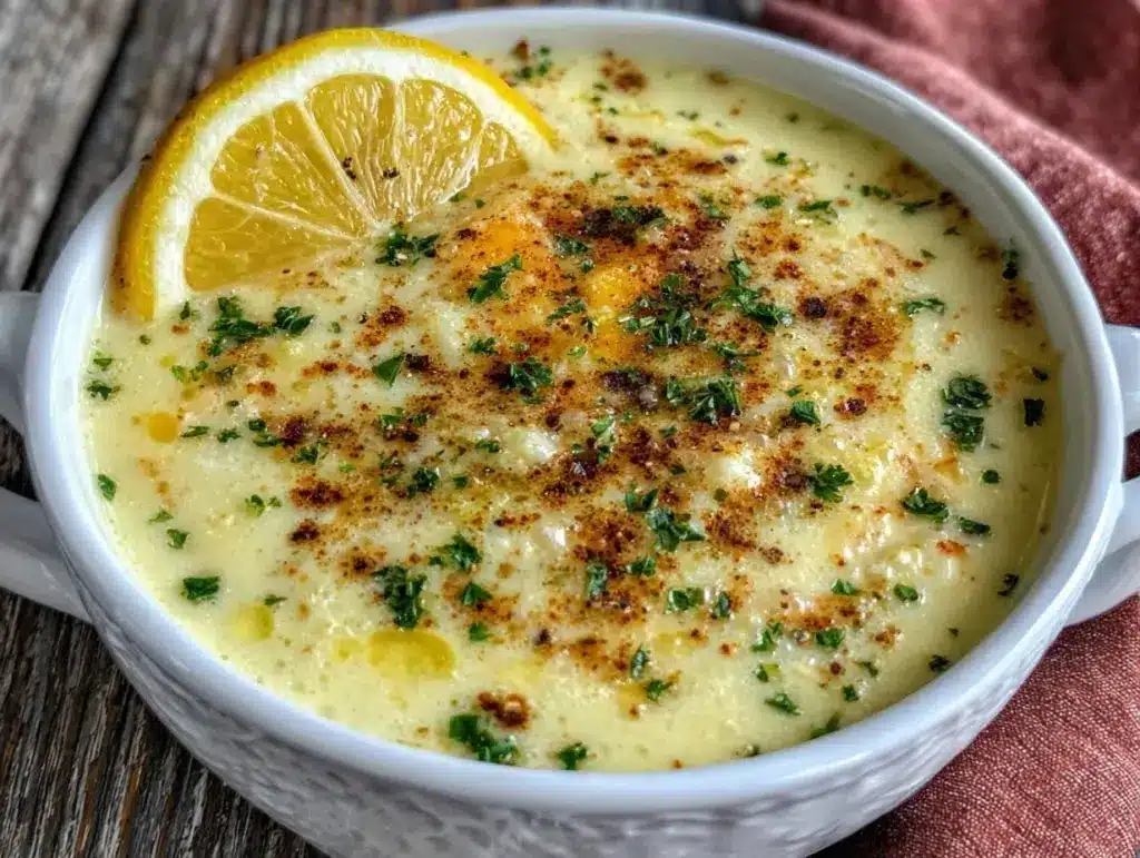 Creamy Greek Lemon Egg Soup - featured image