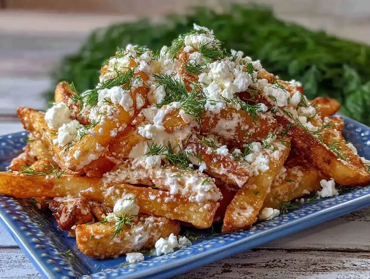 Greek feta fries preparation steps
