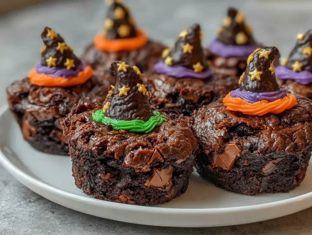 Halloween Witch Hat Brownie Bites - featured image
