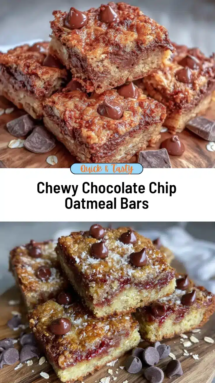 healthy chocolate chip oatmeal bars recipe