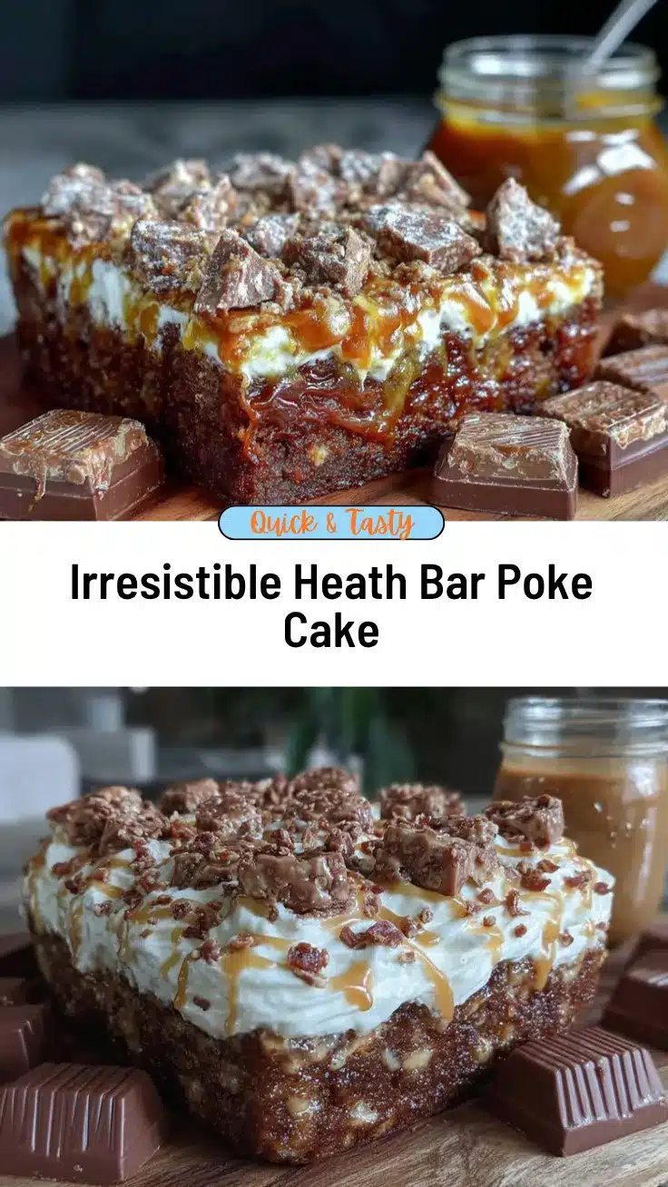 Heath Bar Poke Cake recipe