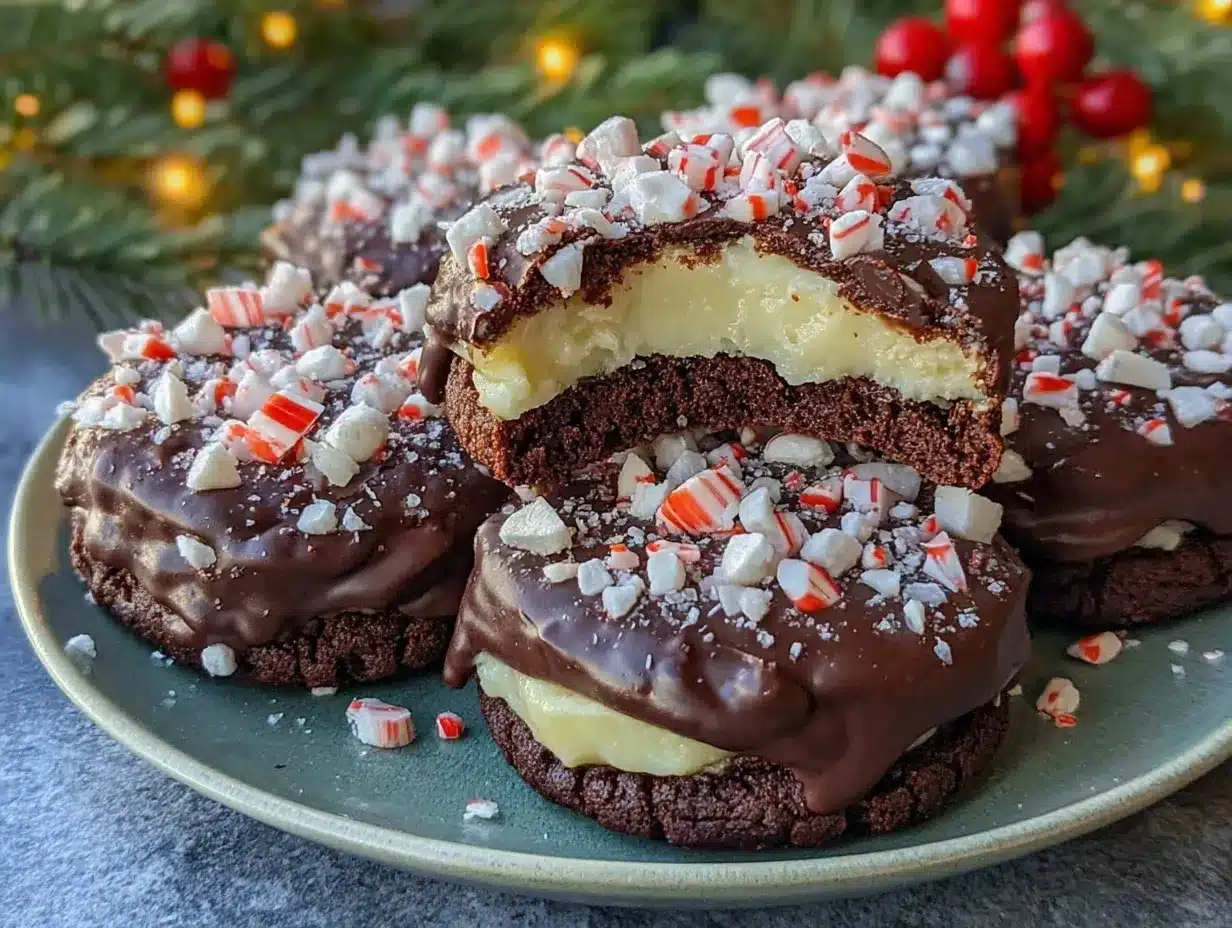 Peppermint Bark Hot Cocoa Cookies preparation steps