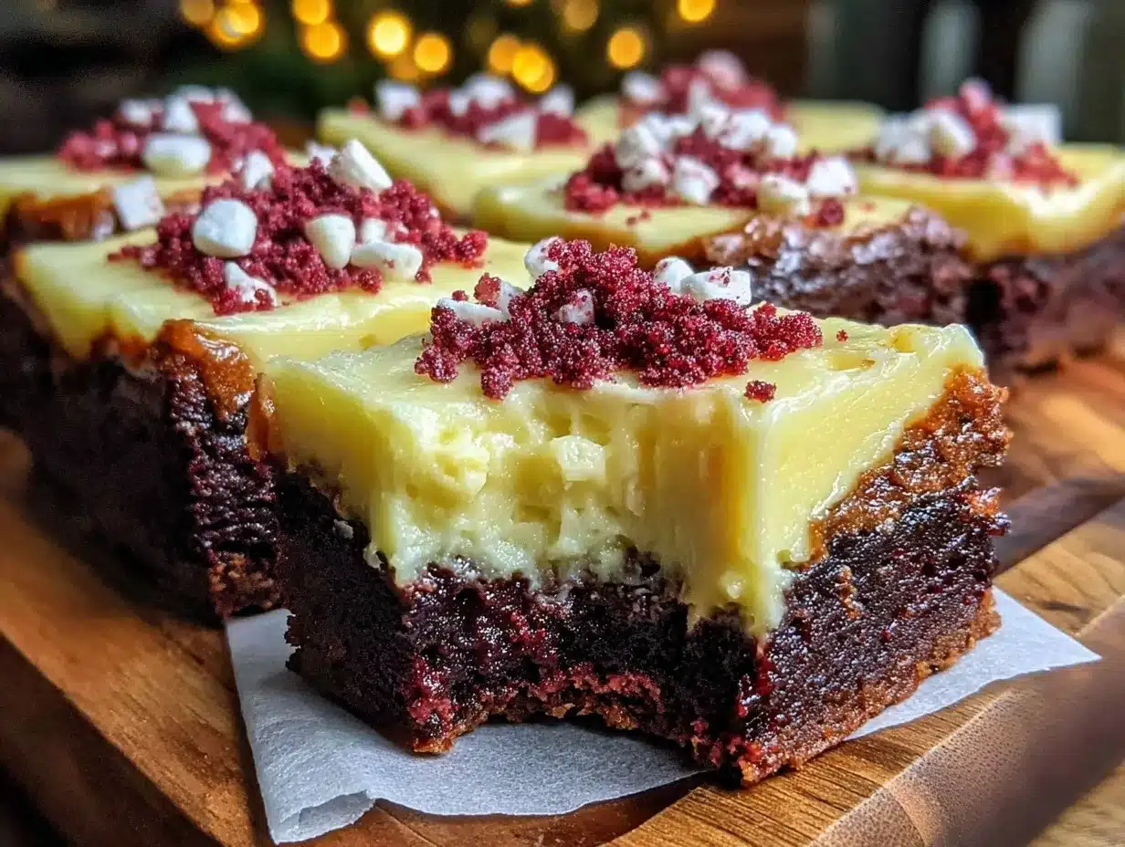 red velvet cheesecake brownies preparation steps