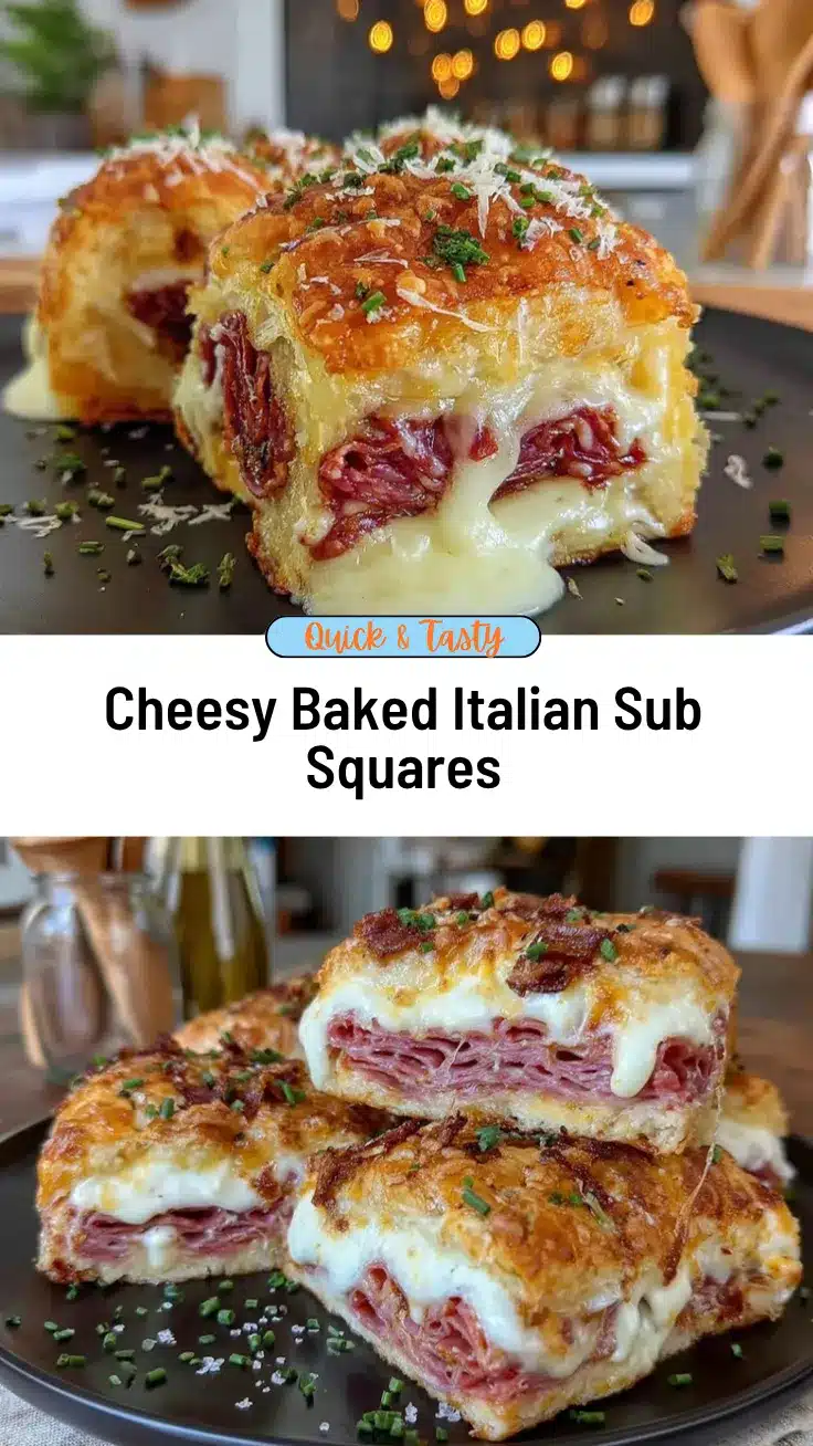 Savory Italian Sub Squares recipe
