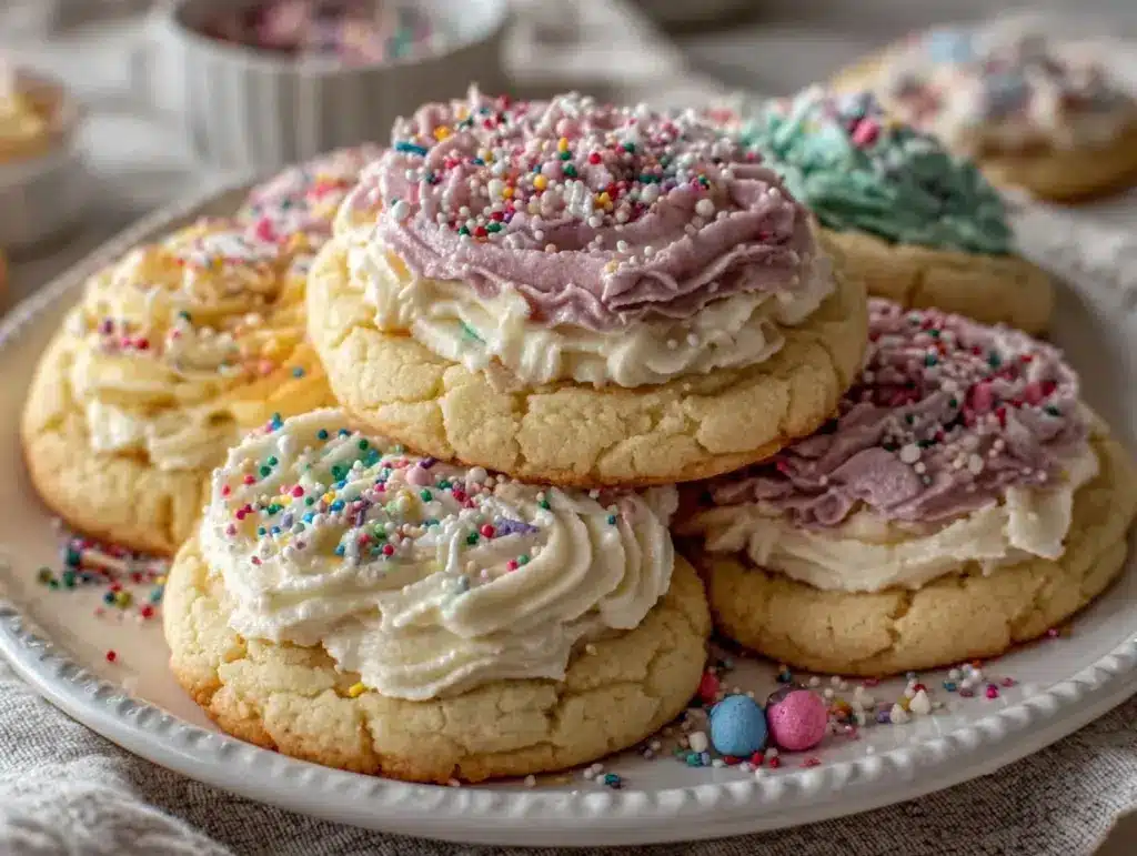 soft frosted sugar cookies - featured image