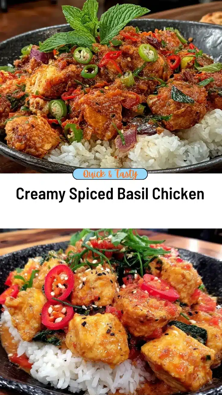 spiced coconut basil chicken recipe