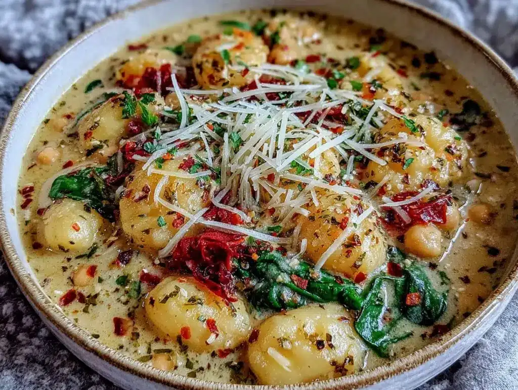 vegetarian gnocchi soup - featured image