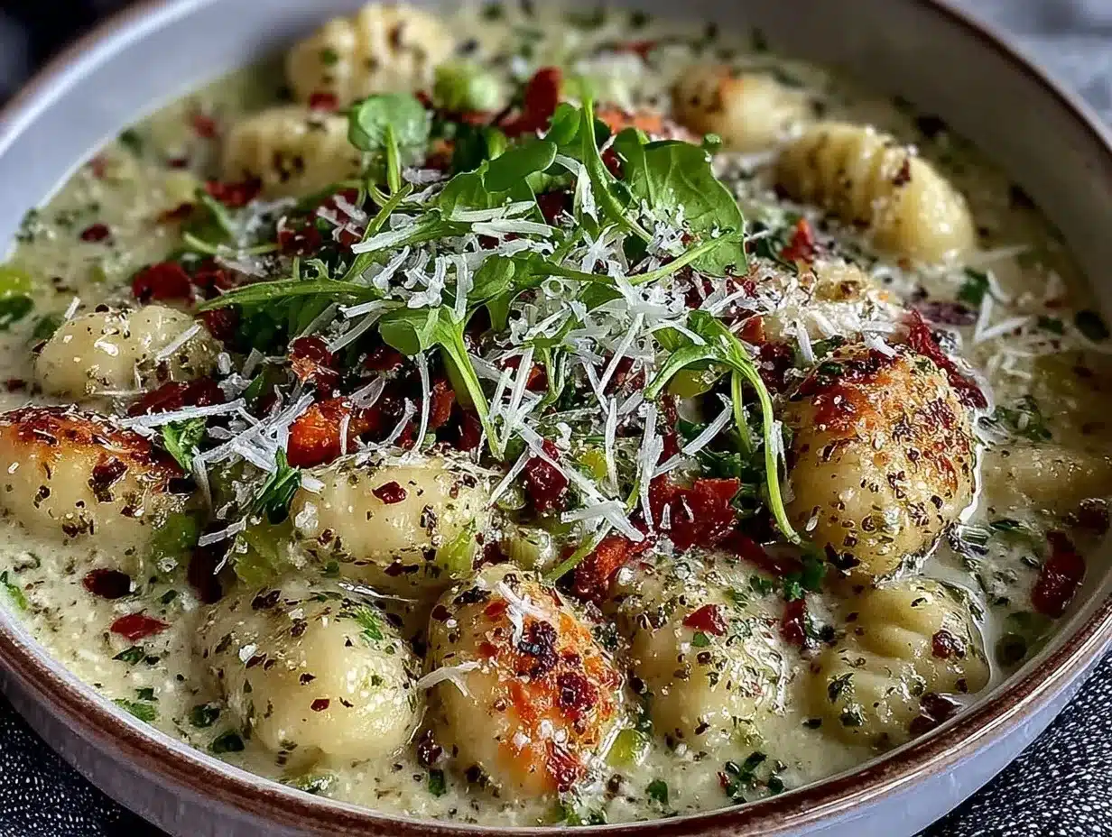 vegetarian gnocchi soup preparation steps