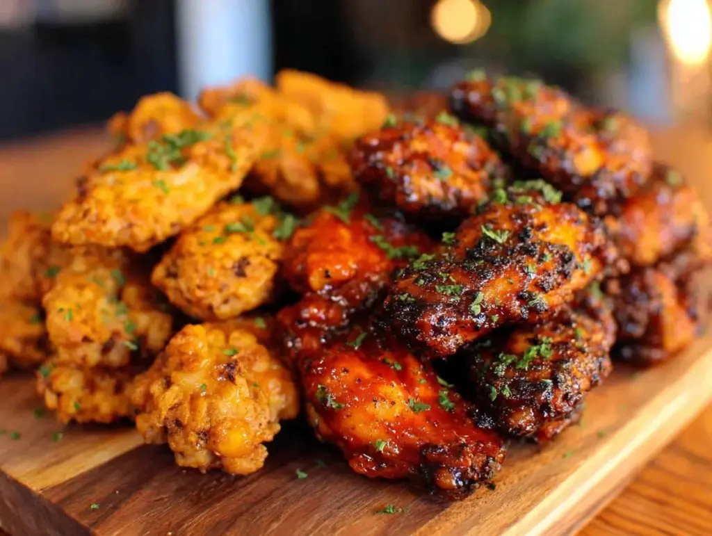 air fryer crispy chicken wings - featured image