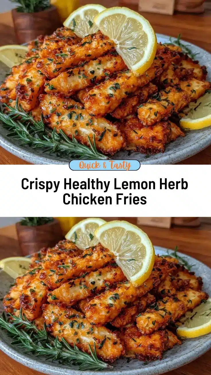 air fryer lemon herb chicken fries recipe