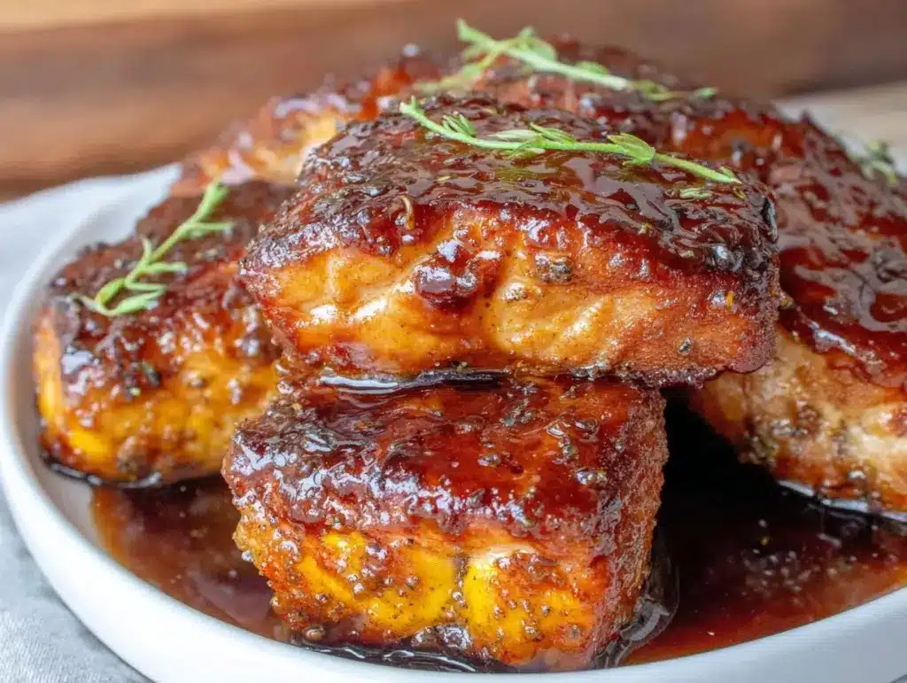 air fryer salmon with teriyaki glaze - featured image