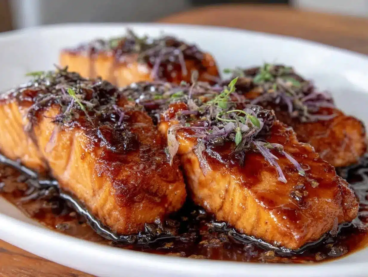 air fryer salmon with teriyaki glaze preparation steps