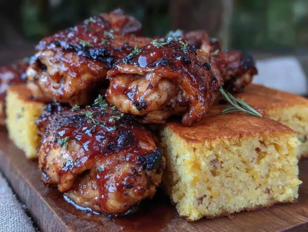 baked BBQ chicken legs - featured image
