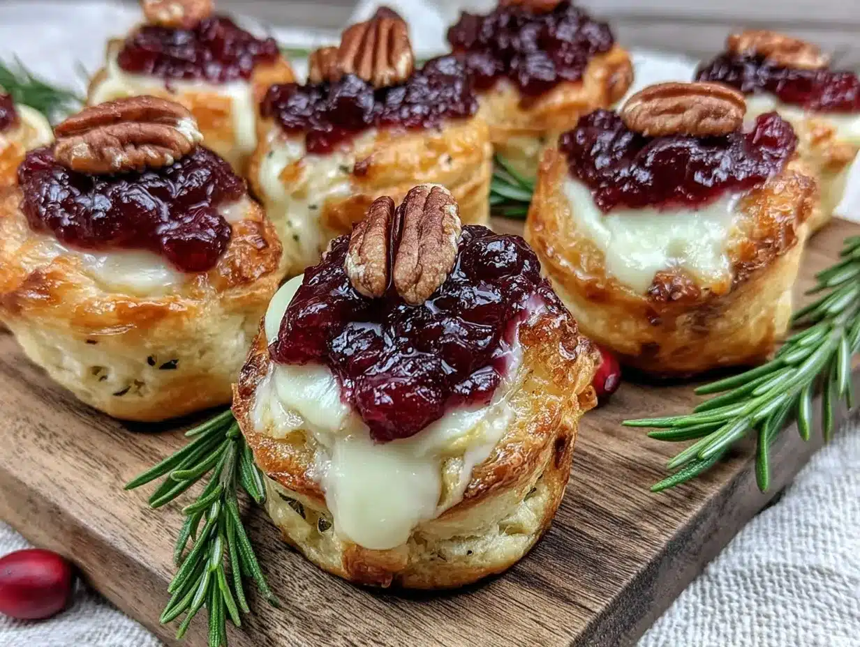 baked cranberry brie bites preparation steps