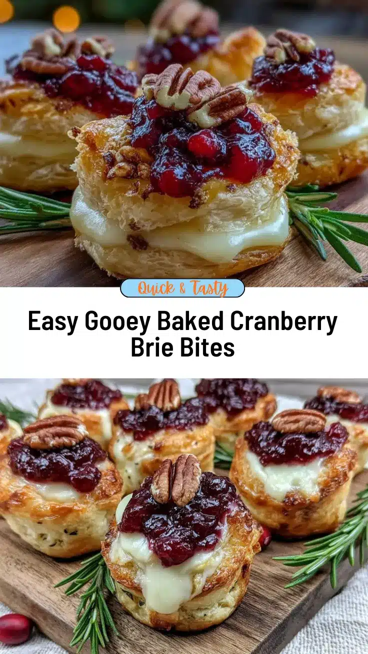 baked cranberry brie bites recipe