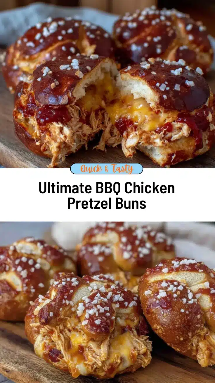 BBQ chicken stuffed pretzel buns recipe