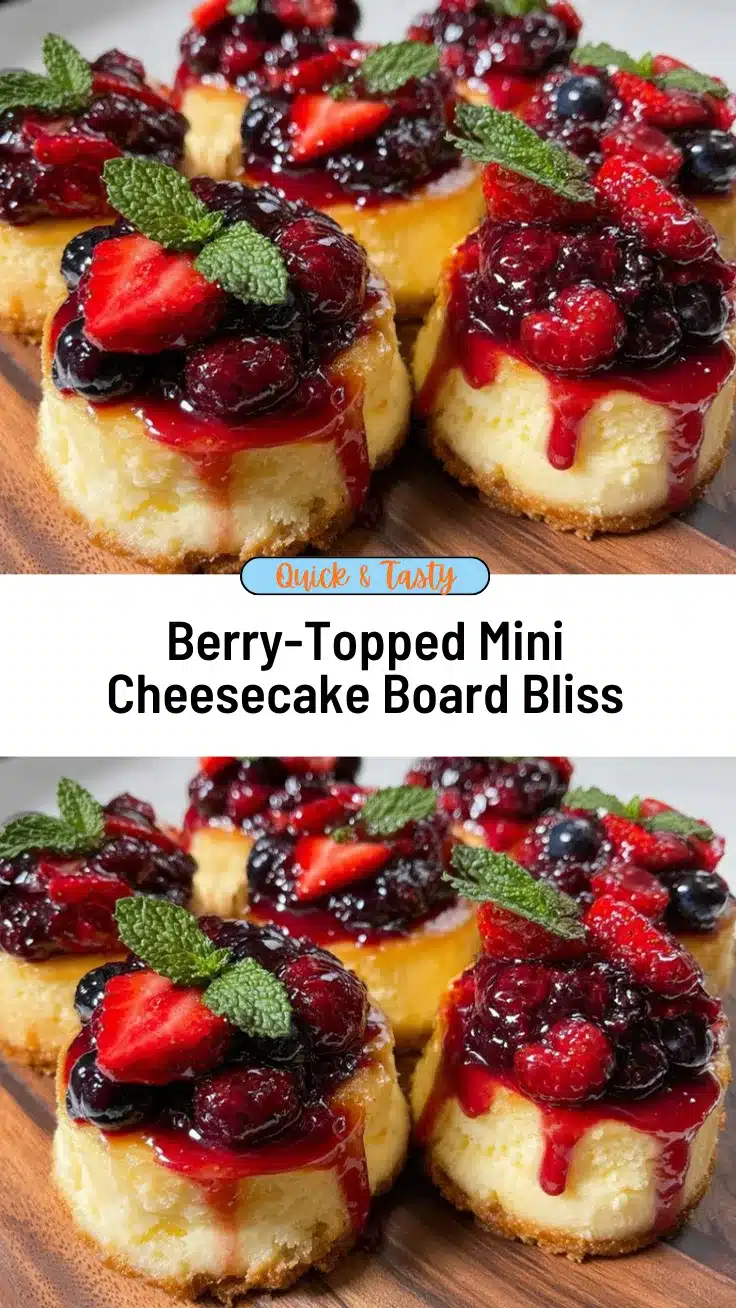 berry-topped mini cheesecake board recipe