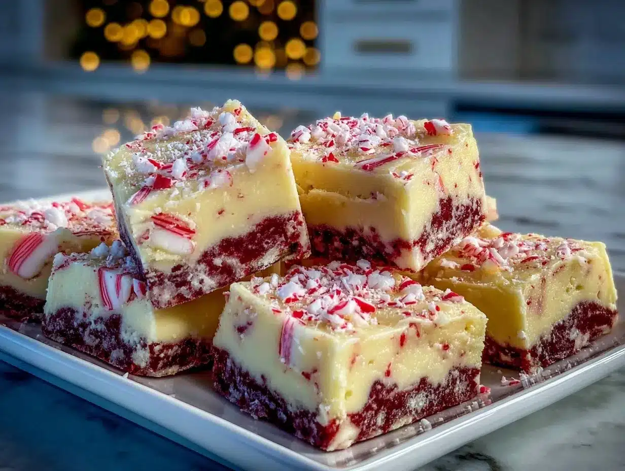 candy cane fudge preparation steps