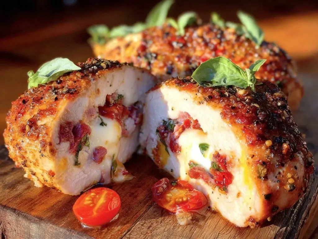 Caprese stuffed chicken breast recipe - featured image
