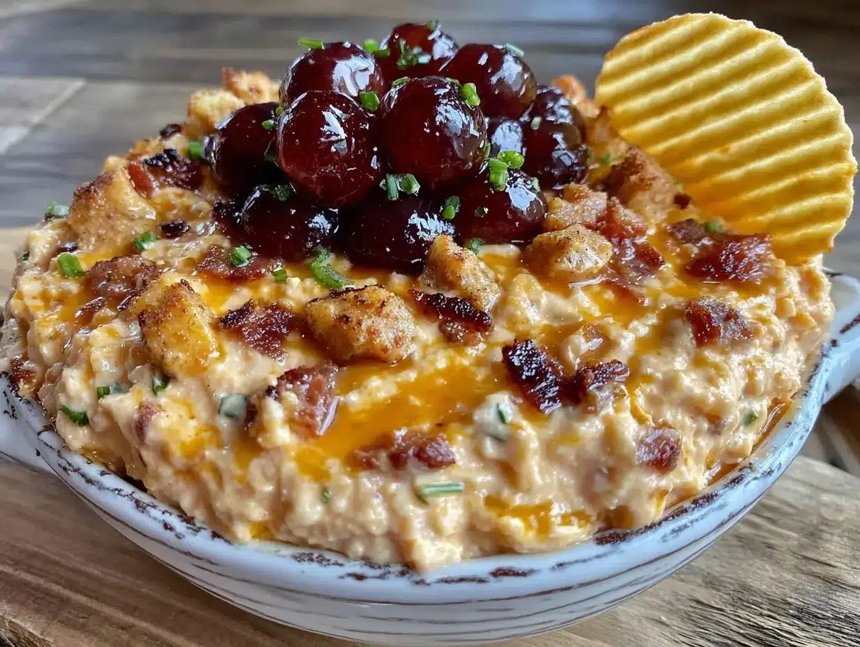 caramelized onion bacon ranch dip preparation steps