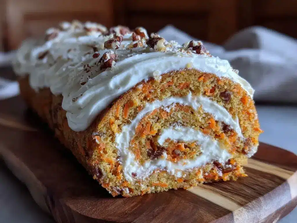 carrot cake roll - featured image