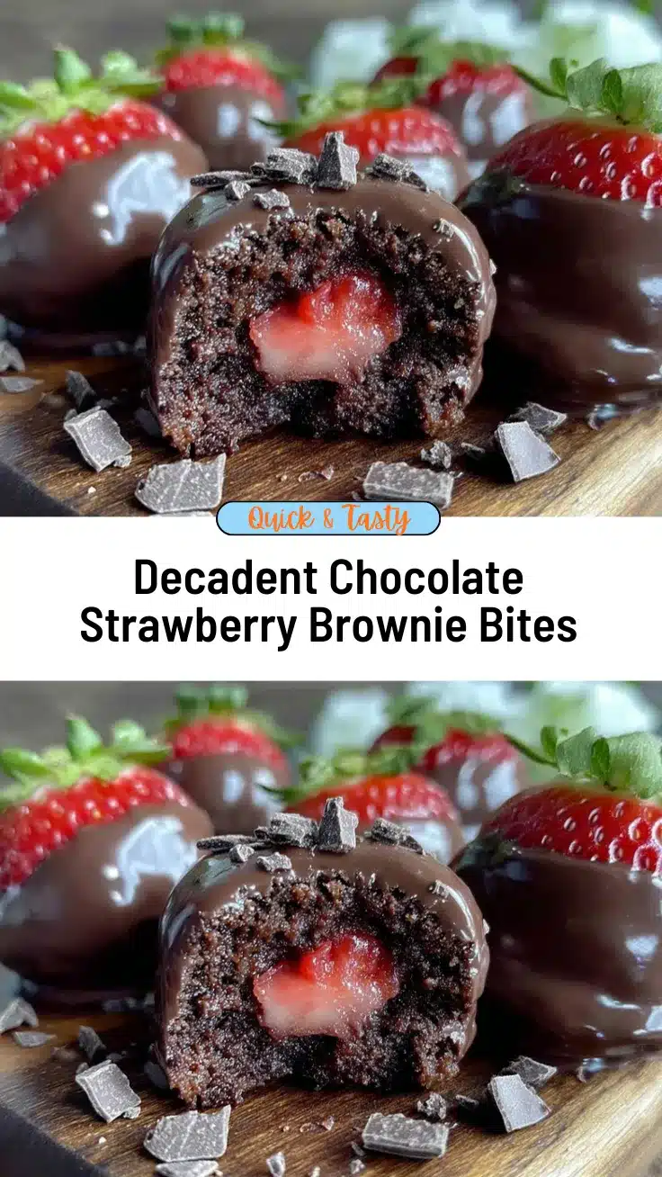 chocolate-covered strawberry brownie bomb bites recipe