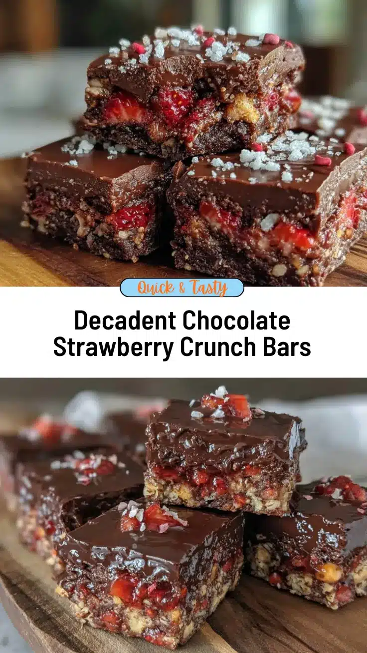 chocolate-covered strawberry crunch cake bars recipe