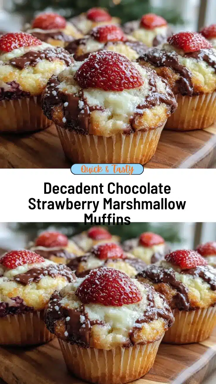 chocolate-covered strawberry marshmallow muffins recipe