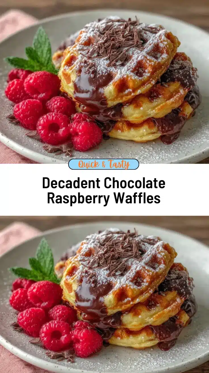 chocolate raspberry dipped waffles recipe